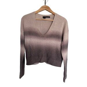 360 Cashmere Neutral Ombre Cashmere V-neck Sweater Women's XS